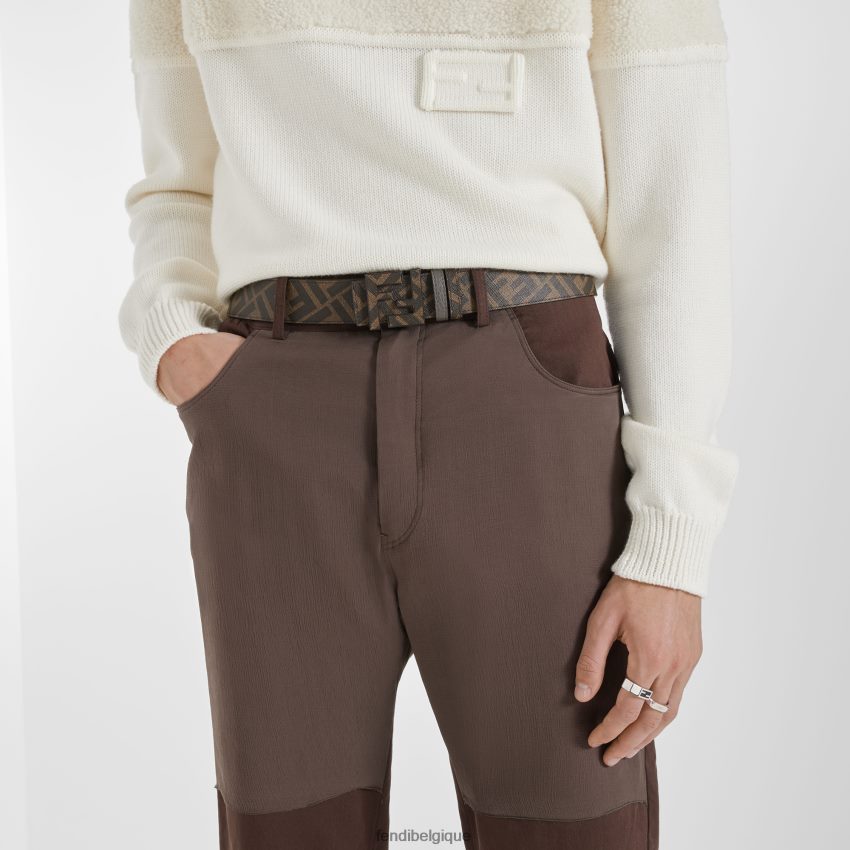 accessoires Fendi ceinture réversible en cuir ff gris hommes 8X8J2J2475 Fendi Lunette De Soleil