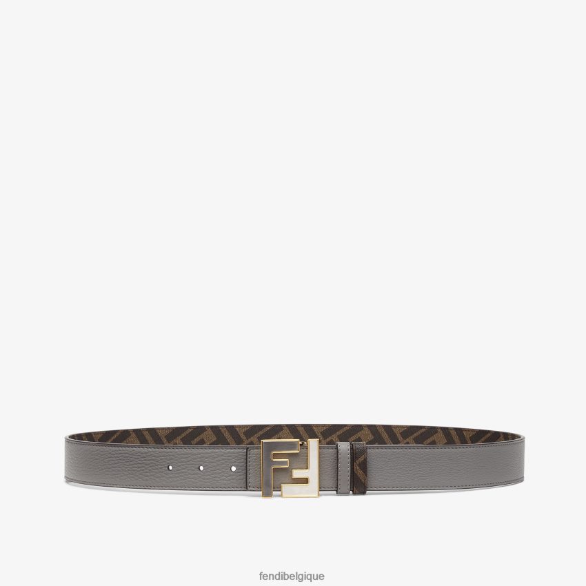 accessoires Fendi ceinture réversible en cuir ff gris hommes 8X8J2J2481 Fendi Lunette De Soleil