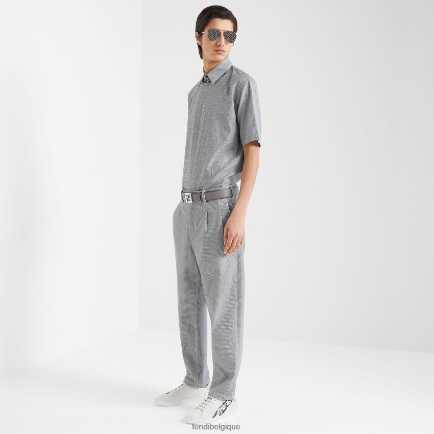 accessoires Fendi ceinture réversible en cuir ff gris hommes 8X8J2J2481 Fendi Lunette De Soleil