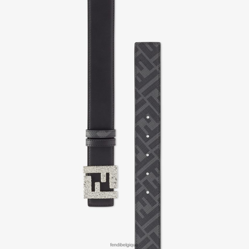 accessoires Fendi ceinture réversible en cuir ff noir hommes 8X8J2J2435 Fendi Belgique