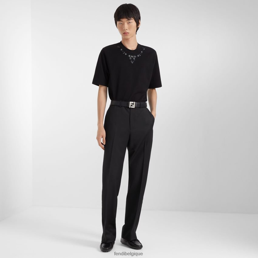accessoires Fendi ceinture réversible en cuir ff noir hommes 8X8J2J2435 Fendi Belgique
