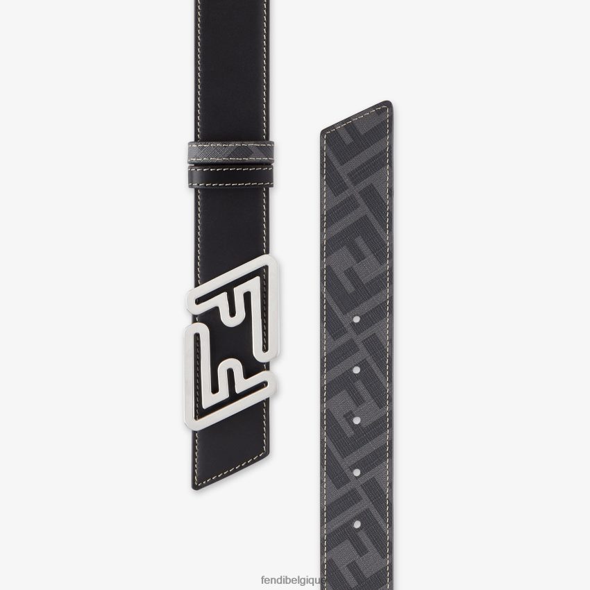accessoires Fendi ceinture réversible en cuir plus rapide noir hommes 8X8J2J2446 Fendi Sac