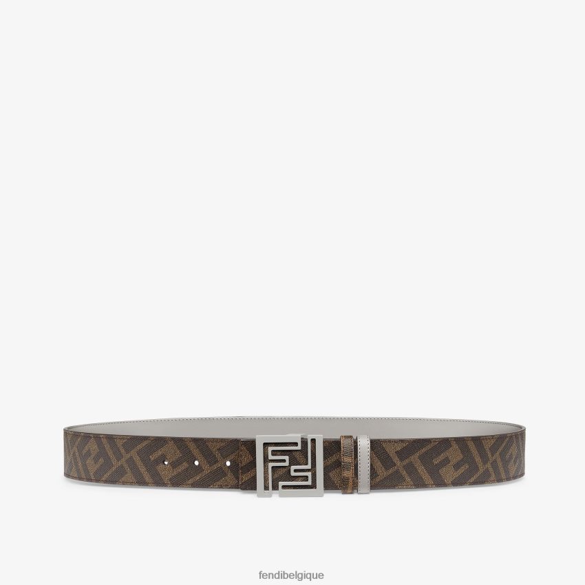 accessoires Fendi ceinture réversible en cuir tourterelle gris hommes 8X8J2J2328 Fendi Lunette De Soleil
