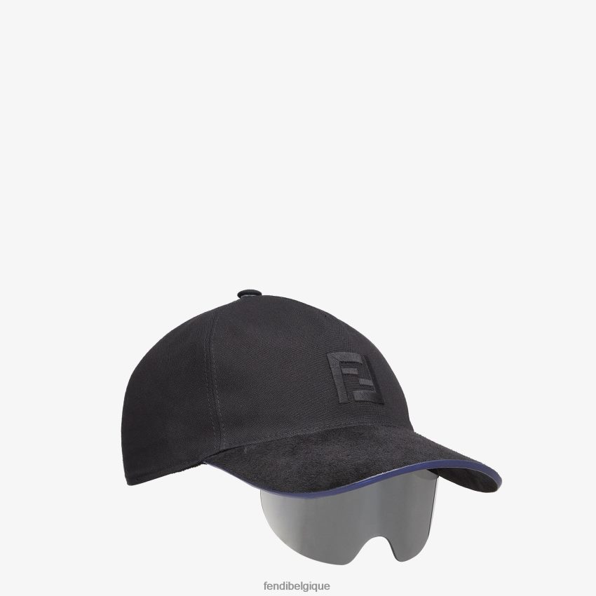 accessoires Fendi casquette de baseball de défilé de mode avec lunettes de soleil noir hommes 8X8J2J2534 Fendi Belgique