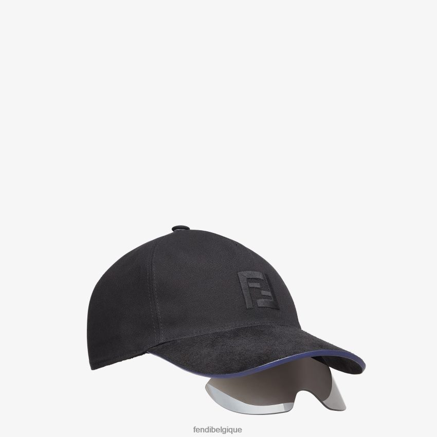 accessoires Fendi casquette de baseball de défilé de mode avec lunettes de soleil noir hommes 8X8J2J2534 Fendi Belgique