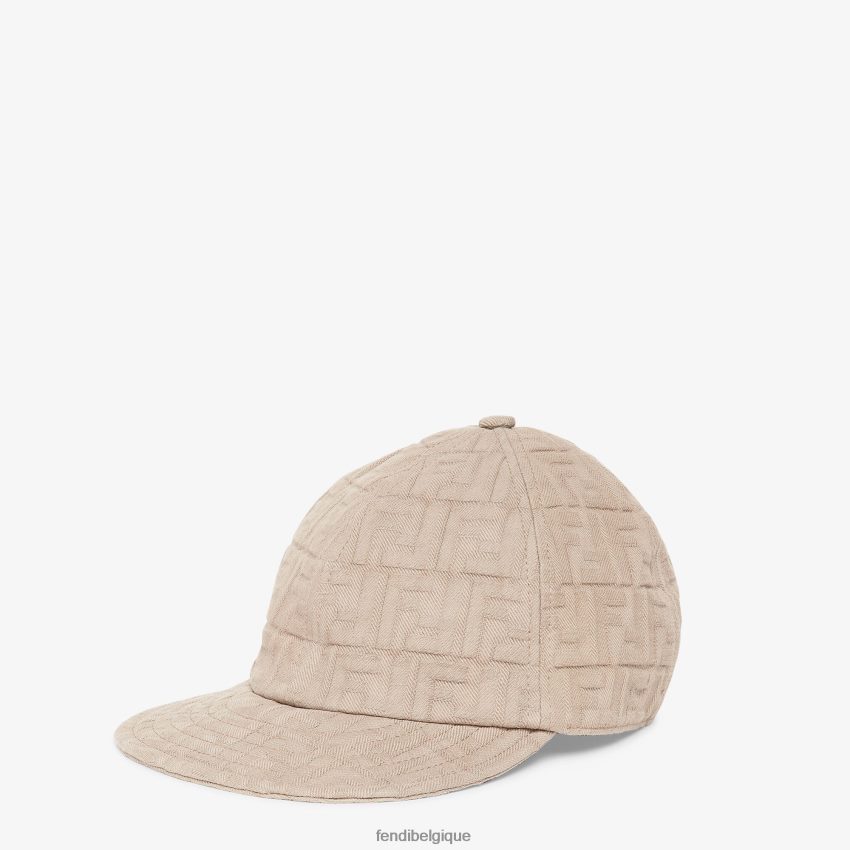 accessoires Fendi casquette de baseball en coton beige hommes 8X8J2J2370 Fendi Lunette De Soleil