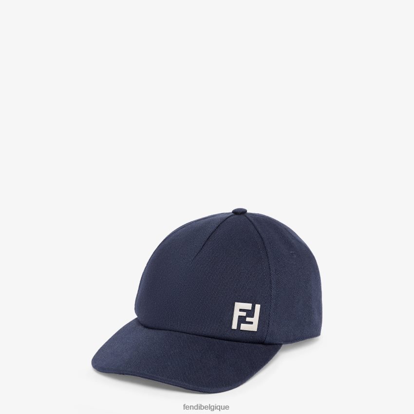accessoires Fendi casquette de baseball en coton bleu hommes 8X8J2J2322 Fendi Lunette De Soleil