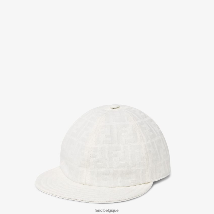 accessoires Fendi casquette de baseball en coton ff blanc hommes 8X8J2J2412 Fendi Lunette De Soleil
