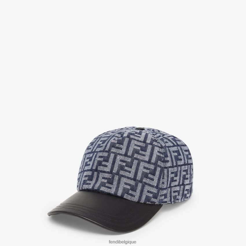 accessoires Fendi casquette de baseball en jean bleu hommes 8X8J2J2405 Fendi Belgique