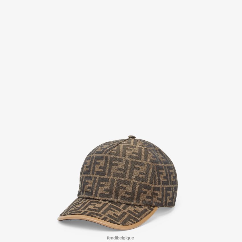 accessoires Fendi casquette de baseball en tissu brun hommes 8X8J2J2325 Fendi Lunette De Soleil