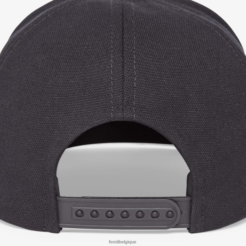 accessoires Fendi casquette de baseball en toile noir hommes 8X8J2J2558 Fendi Belgique