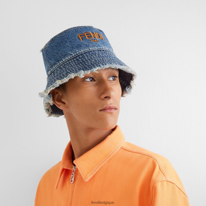 accessoires Fendi chapeau bob en jean bleu hommes 8X8J2J2398 Fendi Sac