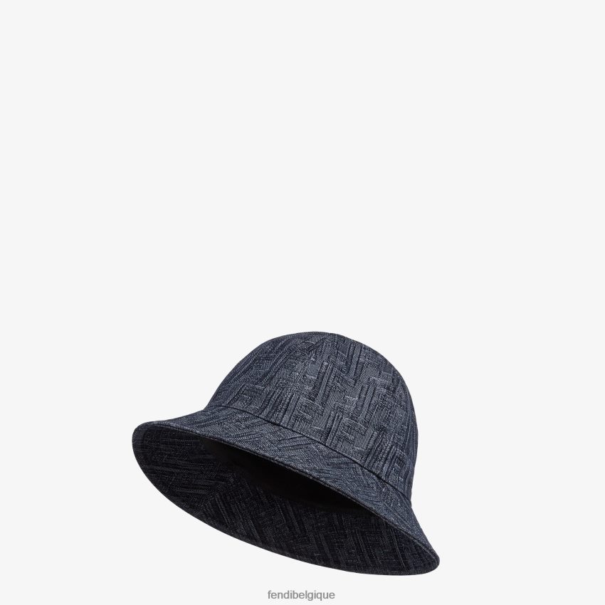 accessoires Fendi chapeau bob en jean bleu hommes 8X8J2J2546 Fendi Belgique