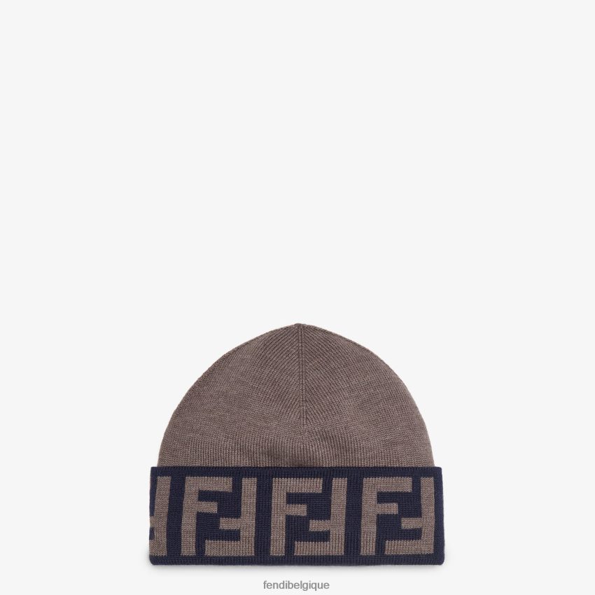 accessoires Fendi chapeau de laine brun hommes 8X8J2J2456 Fendi Belgique