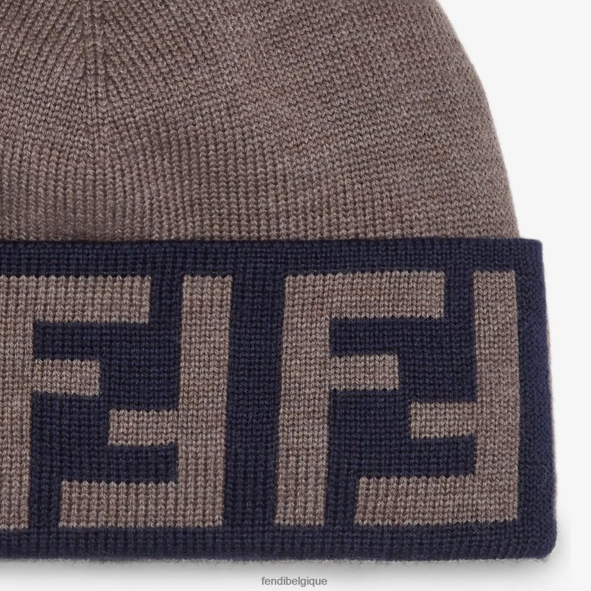 accessoires Fendi chapeau de laine brun hommes 8X8J2J2456 Fendi Belgique