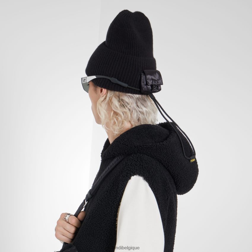 accessoires Fendi chapeau de laine noir hommes 8X8J2J2465 Fendi Belgique