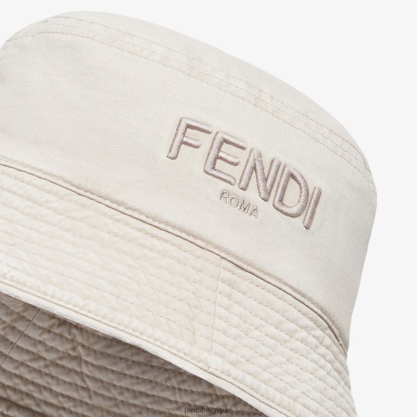 accessoires Fendi chapeau style pêche en coton beige hommes 8X8J2J2379 Fendi Lunette De Soleil