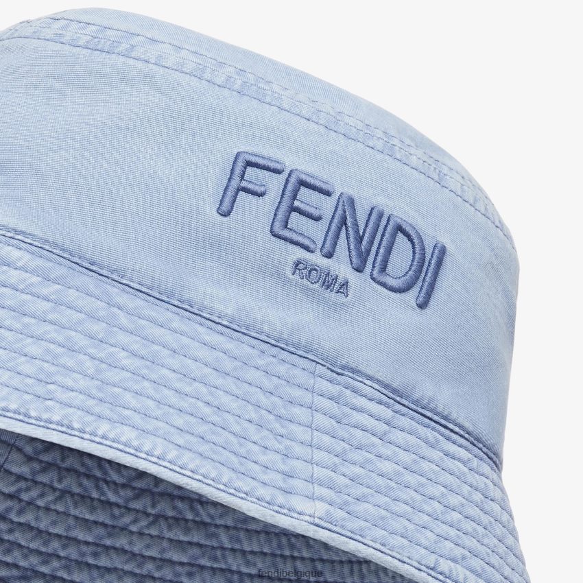 accessoires Fendi chapeau style pêche en coton bleu clair hommes 8X8J2J2402 Fendi Belgique
