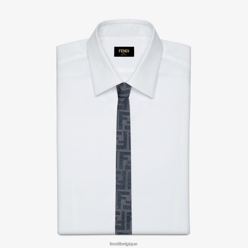 accessoires Fendi cravate en soie bleu hommes 8X8J2J2364 Fendi Lunette De Soleil