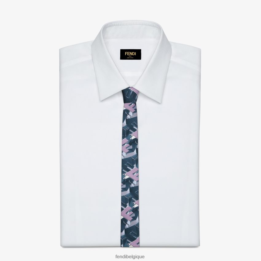 accessoires Fendi cravate en soie multicolore hommes 8X8J2J2366 Fendi Belgique