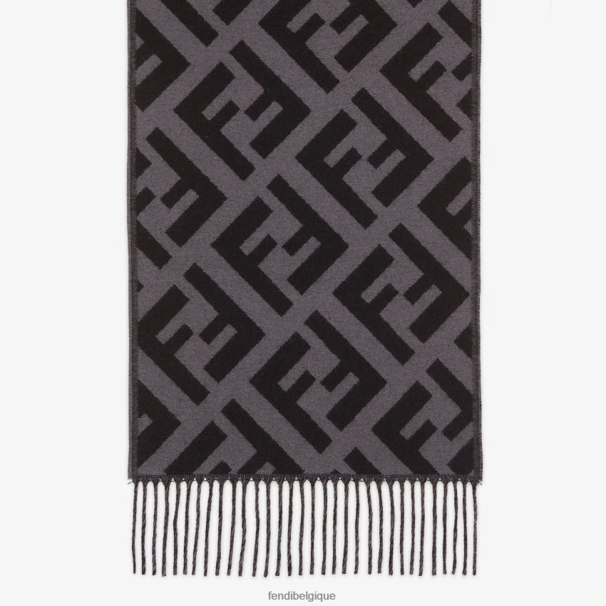 accessoires Fendi écharpe en cachemire noir hommes 8X8J2J2458 Fendi Sac