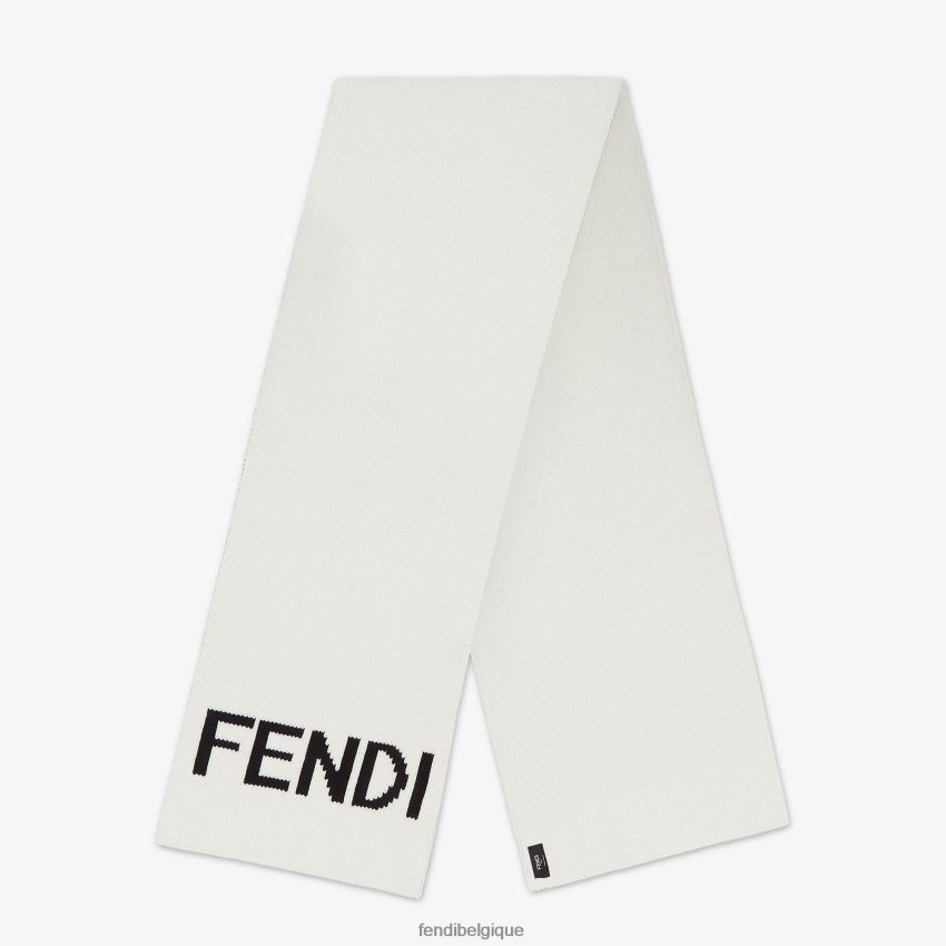 accessoires Fendi écharpe en laine blanc hommes 8X8J2J2520 Fendi Lunette De Soleil