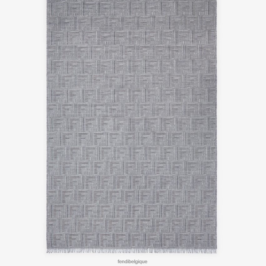 accessoires Fendi écharpe en laine et soie bleu hommes 8X8J2J2545 Fendi Sac