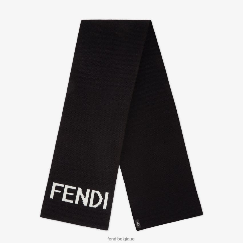 accessoires Fendi écharpe en laine noir hommes 8X8J2J2453 Fendi Belgique