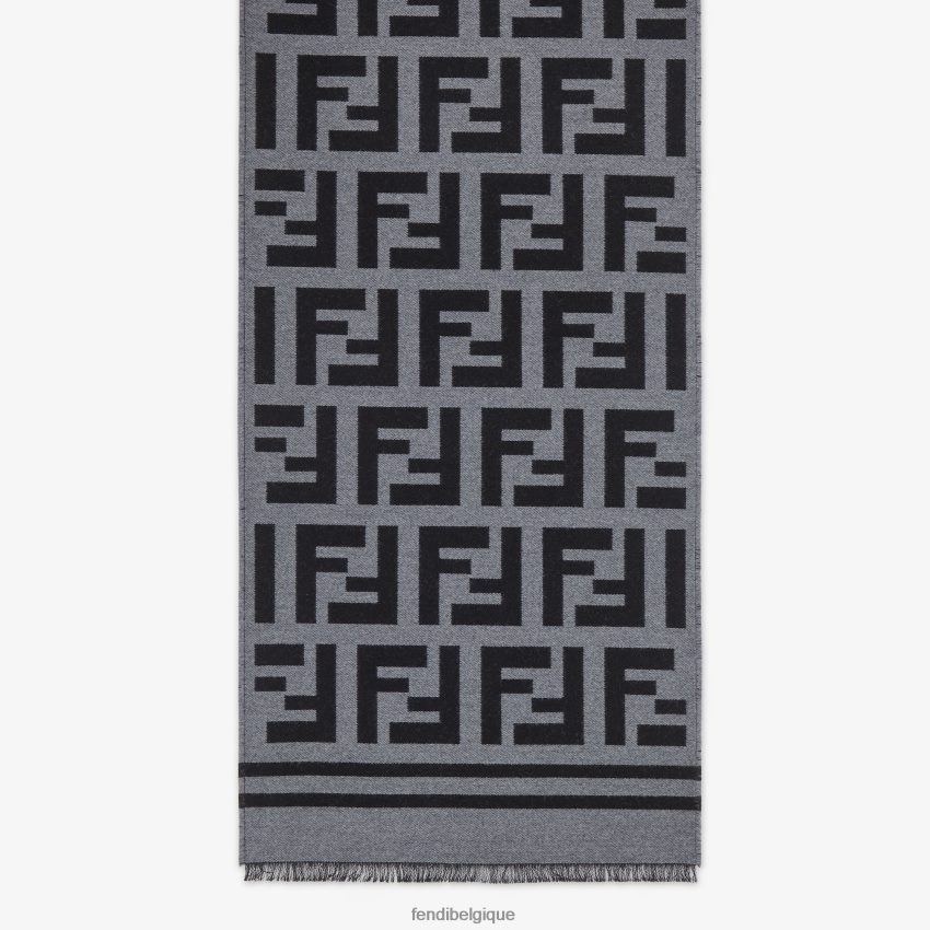 accessoires Fendi écharpe en laine noir hommes 8X8J2J2530 Fendi Sac
