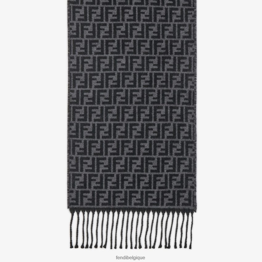 accessoires Fendi écharpe en laine noir hommes 8X8J2J2531 Fendi Belgique