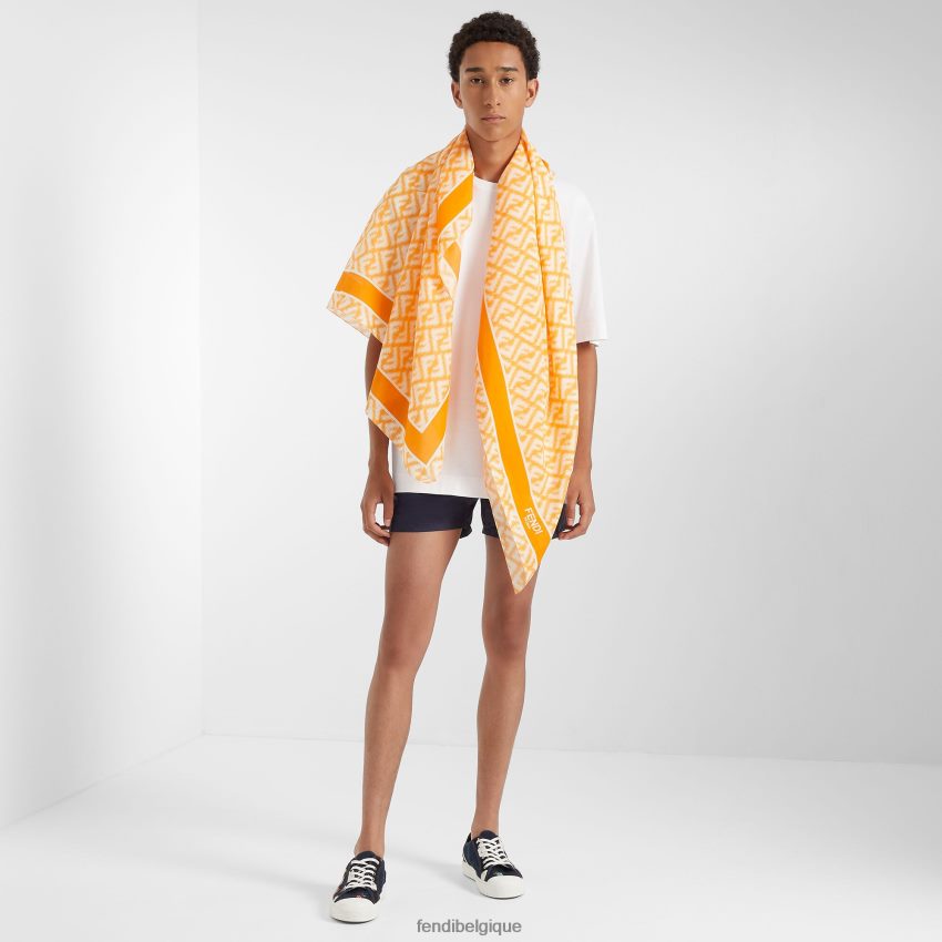 accessoires Fendi paréo en soie et coton multicolore hommes 8X8J2J2076 Fendi Lunette De Soleil