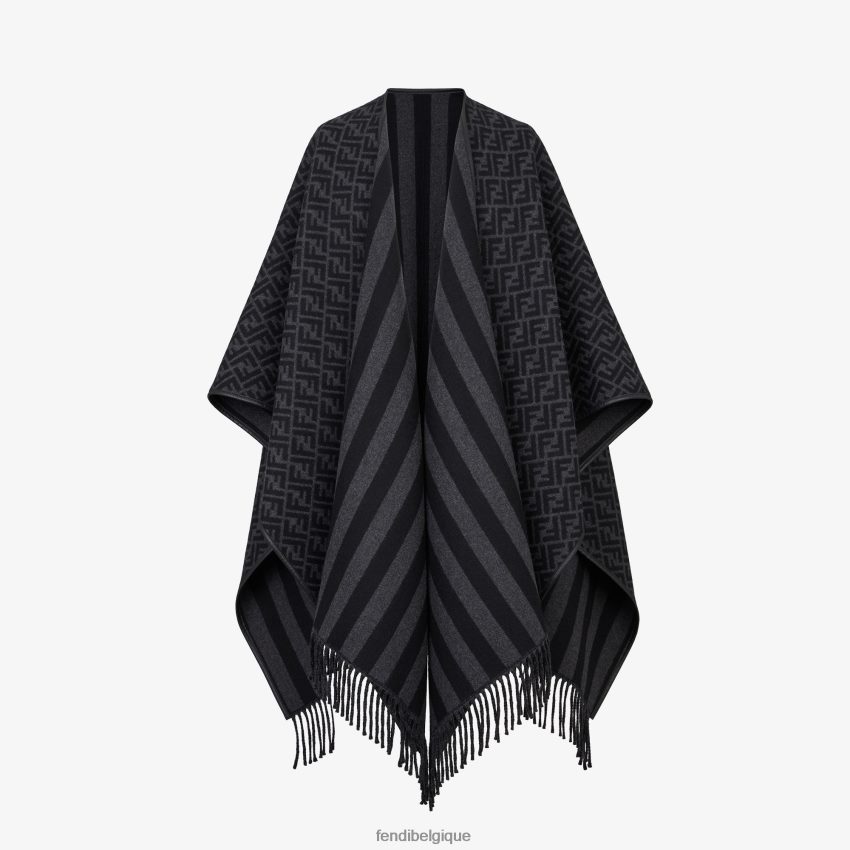accessoires Fendi poncho en cachemire noir hommes 8X8J2J2540 Fendi Belgique