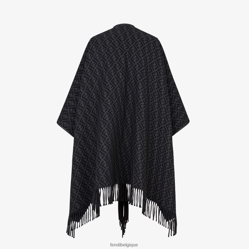 accessoires Fendi poncho en cachemire noir hommes 8X8J2J2540 Fendi Belgique