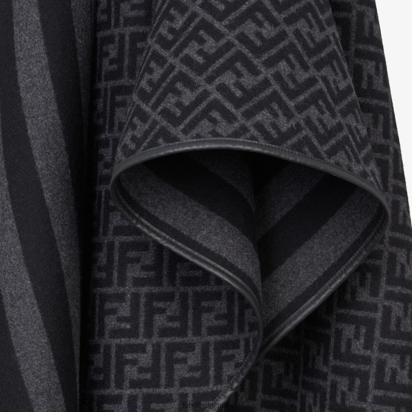 accessoires Fendi poncho en cachemire noir hommes 8X8J2J2540 Fendi Belgique