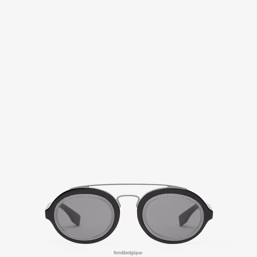 accessoires Fendi lunettes de soleil de défilé de mode en acétate avec verres noir hommes 8X8J2J2421 Fendi Lunette De Soleil