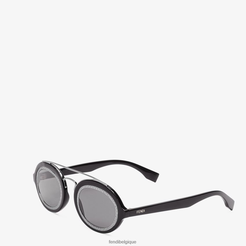accessoires Fendi lunettes de soleil de défilé de mode en acétate avec verres noir hommes 8X8J2J2421 Fendi Lunette De Soleil