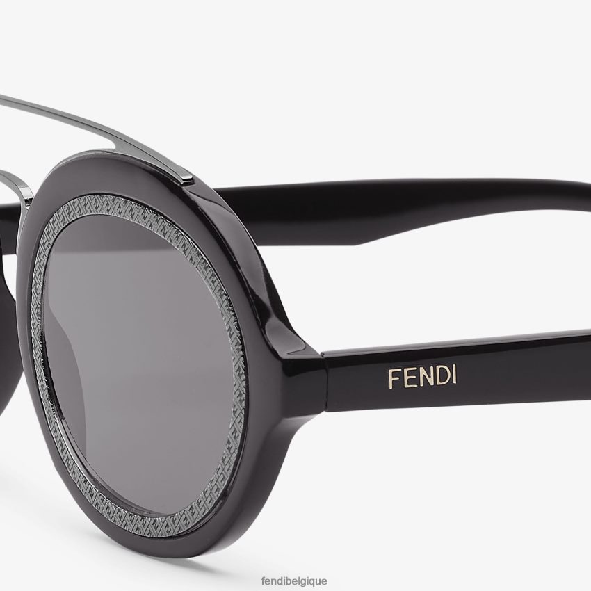 accessoires Fendi lunettes de soleil de défilé de mode en acétate avec verres noir hommes 8X8J2J2421 Fendi Lunette De Soleil