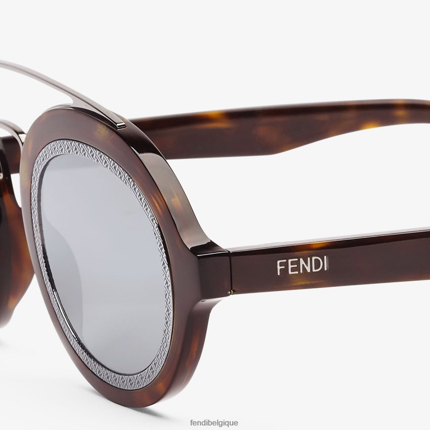accessoires Fendi lunettes de soleil de défilé de mode en acétate havane avec verres mode hommes 8X8J2J2420 Fendi Belgique