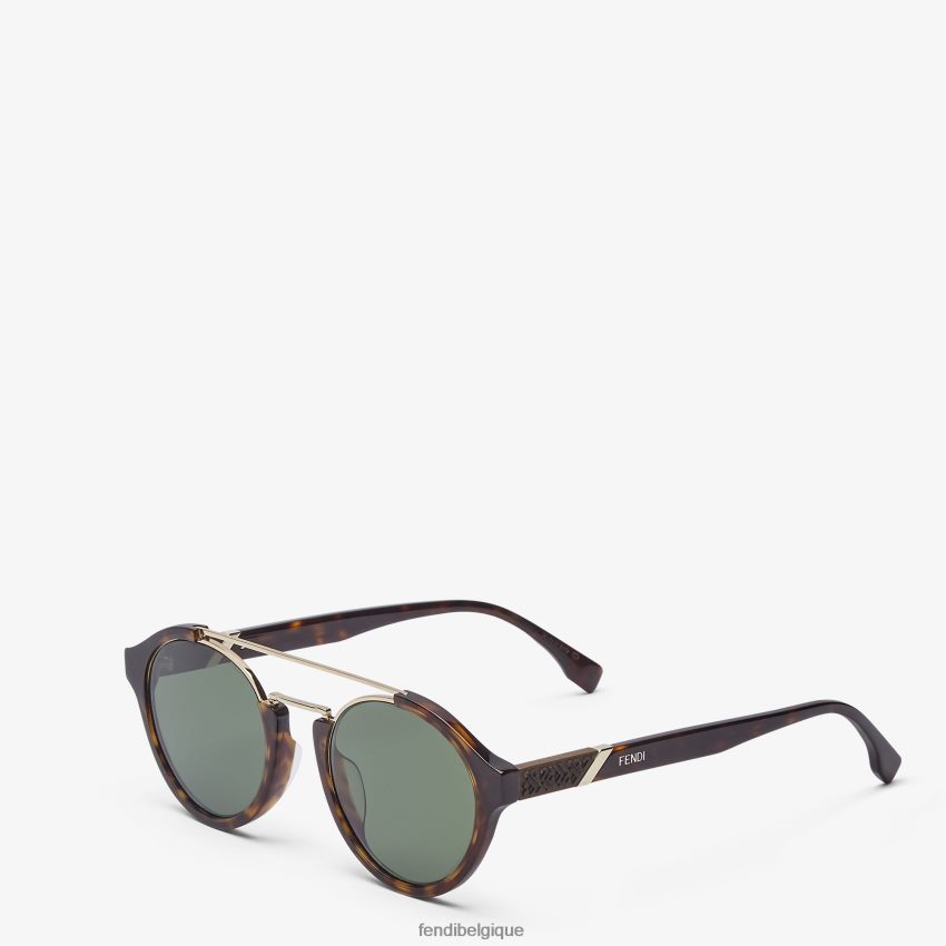 accessoires Fendi lunettes de soleil diagonales beige hommes 8X8J2J2498 Fendi Belgique
