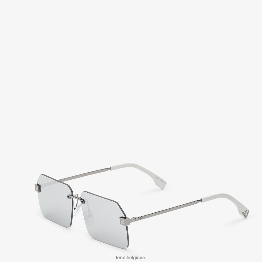 accessoires Fendi lunettes de soleil en métal argent hommes 8X8J2J2354 Fendi Belgique