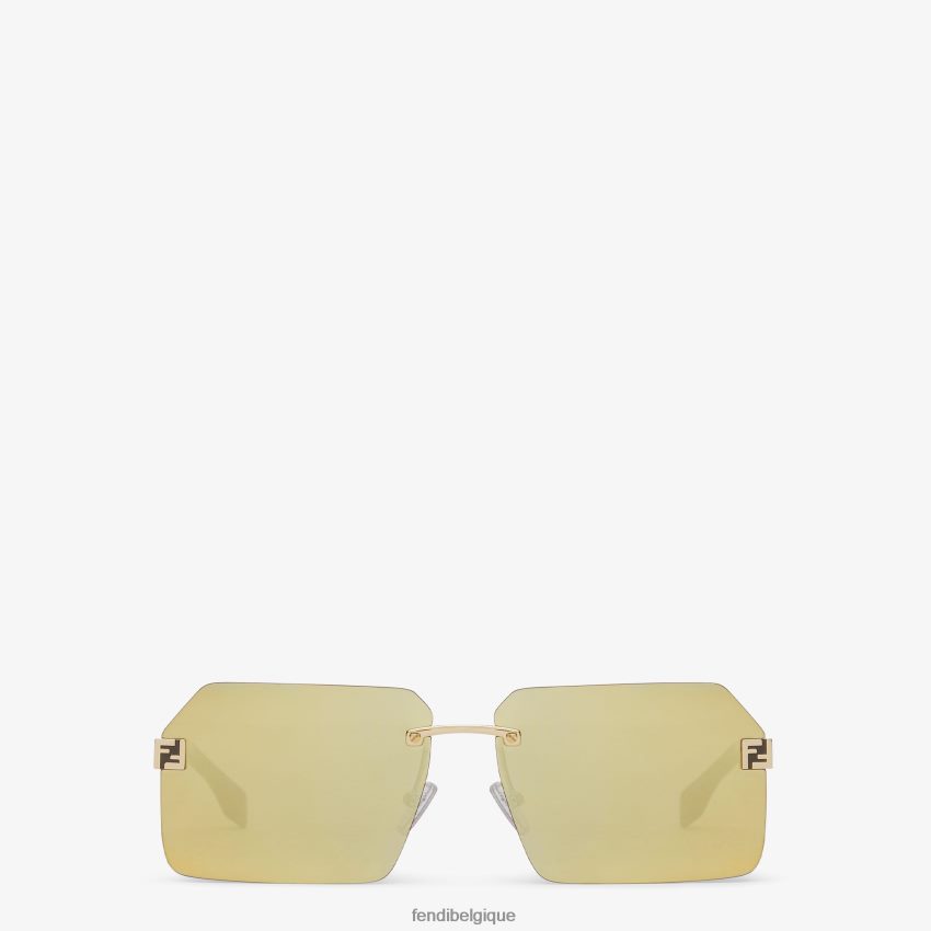 accessoires Fendi lunettes de soleil en métal or hommes 8X8J2J2355 Fendi Lunette De Soleil