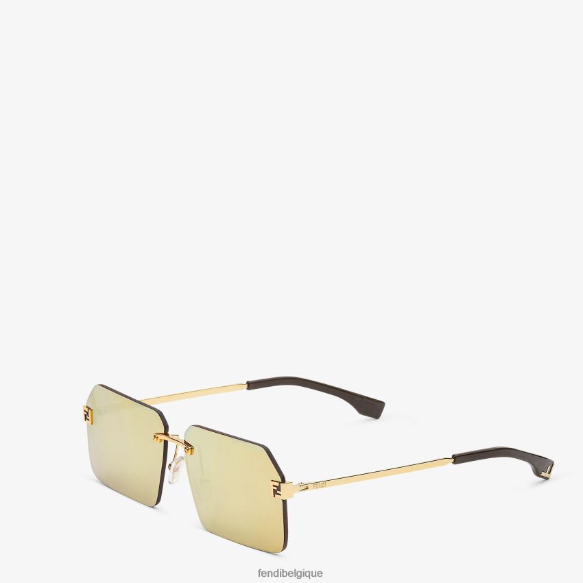 accessoires Fendi lunettes de soleil en métal or hommes 8X8J2J2355 Fendi Lunette De Soleil