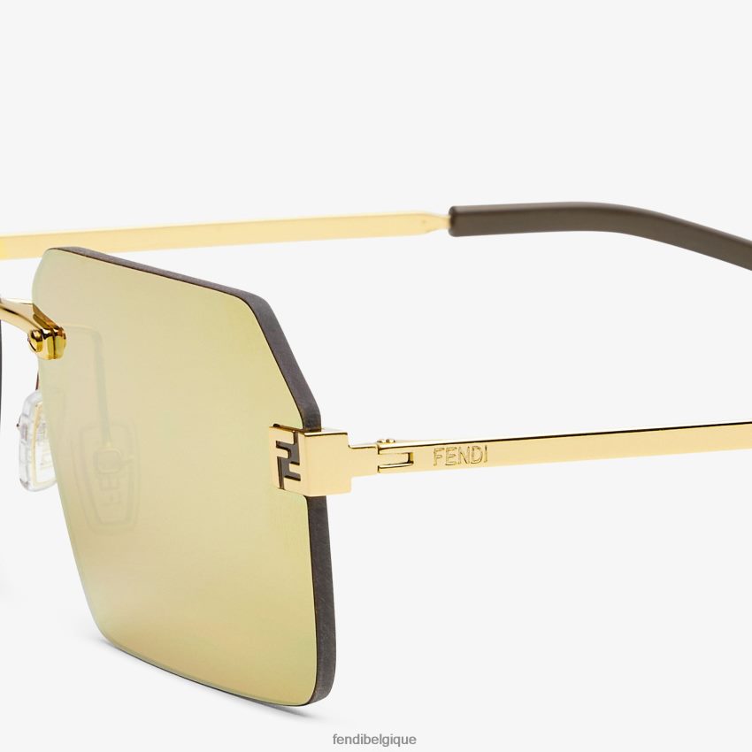 accessoires Fendi lunettes de soleil en métal or hommes 8X8J2J2355 Fendi Lunette De Soleil