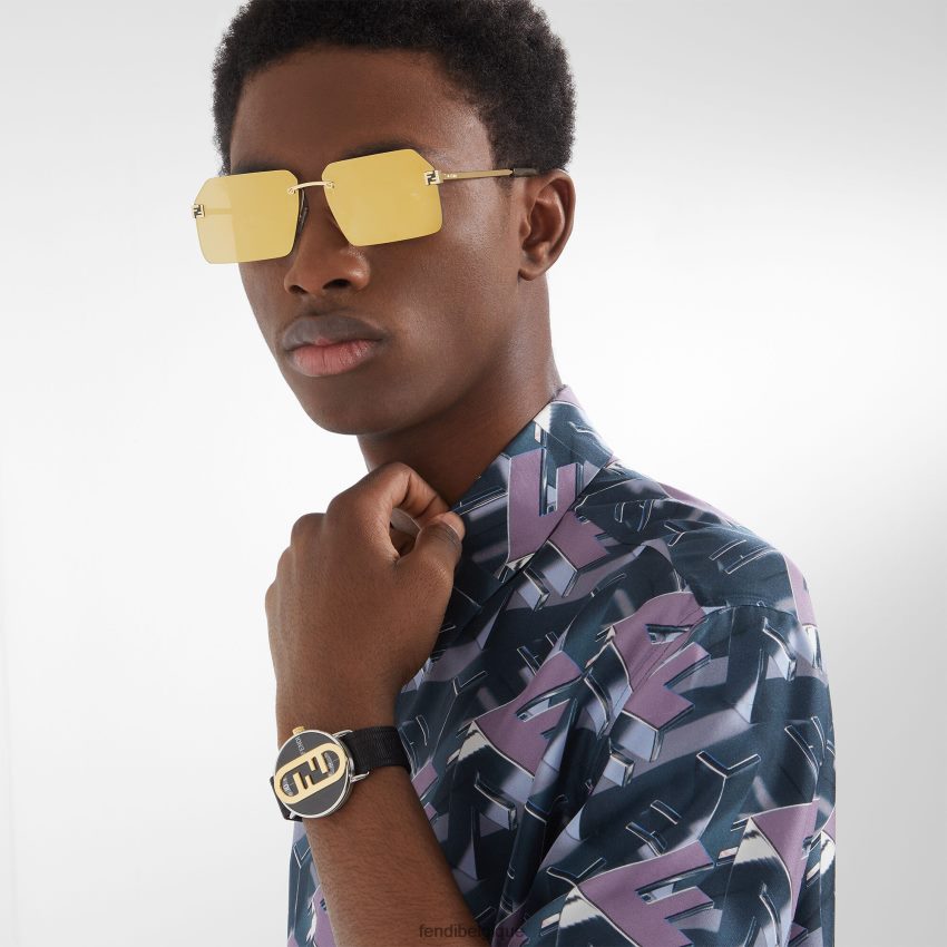 accessoires Fendi lunettes de soleil en métal or hommes 8X8J2J2355 Fendi Lunette De Soleil
