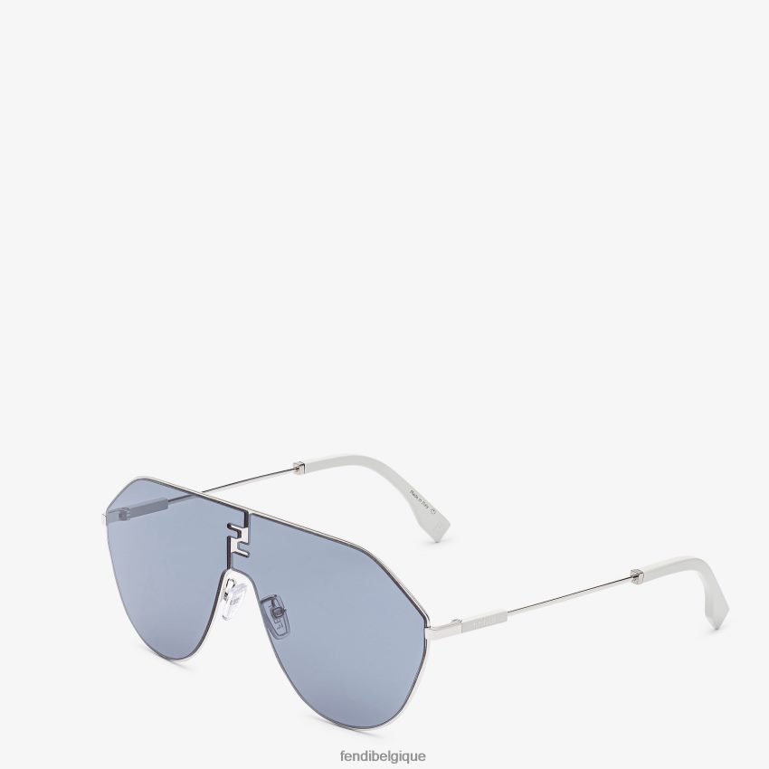accessoires Fendi lunettes de soleil en métal palladié avec verres bleu hommes 8X8J2J2410 Fendi Sac