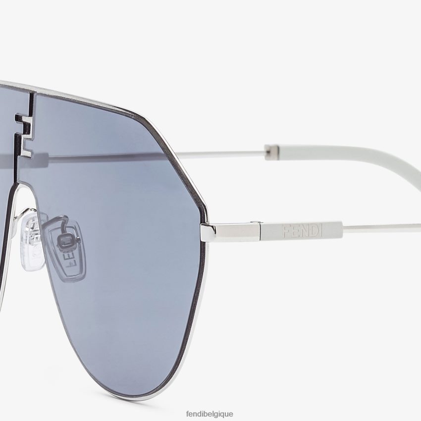 accessoires Fendi lunettes de soleil en métal palladié avec verres bleu hommes 8X8J2J2410 Fendi Sac