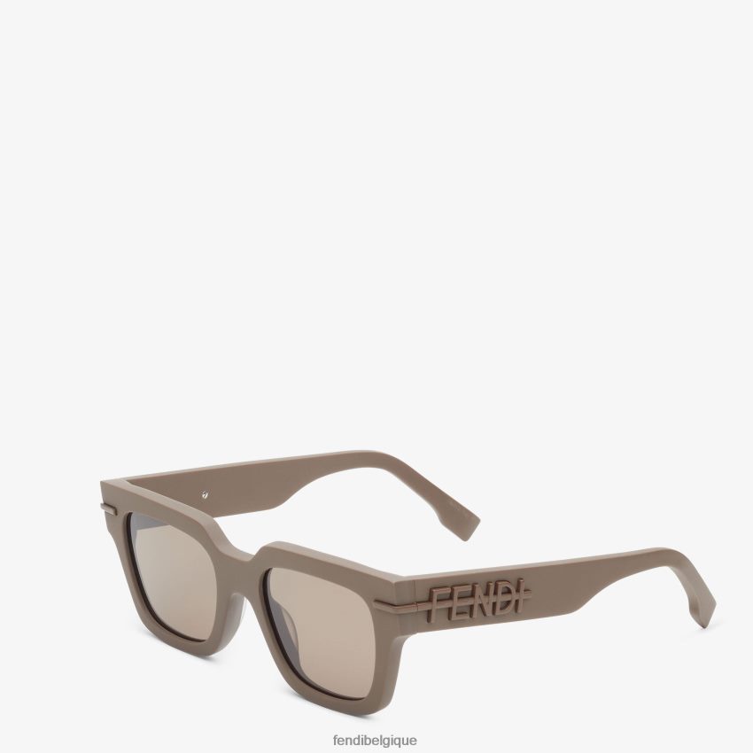 accessoires Fendi lunettes de soleil graphiques en acétate beige hommes 8X8J2J2551 Fendi Sac