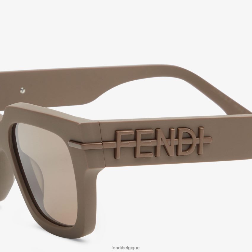 accessoires Fendi lunettes de soleil graphiques en acétate beige hommes 8X8J2J2551 Fendi Sac