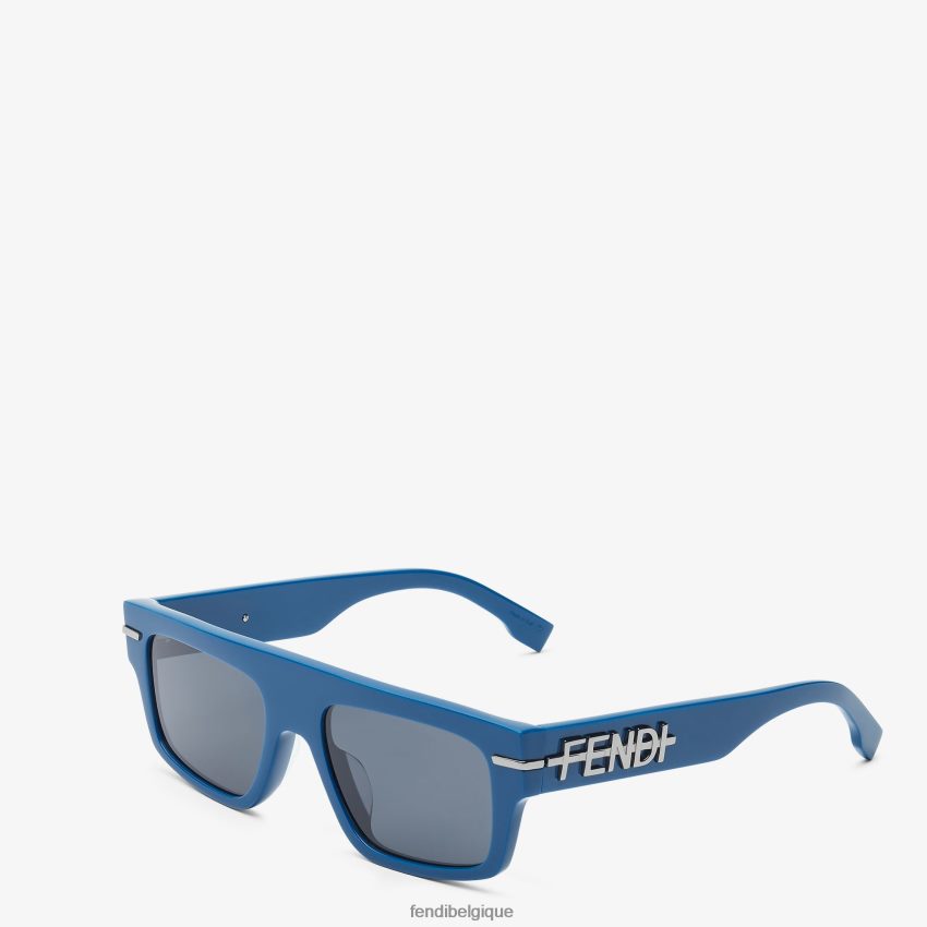 accessoires Fendi lunettes de soleil graphiques en acétate bleu hommes 8X8J2J2416 Fendi Sac