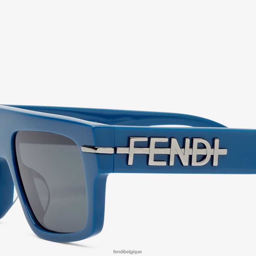 accessoires Fendi lunettes de soleil graphiques en acétate bleu hommes 8X8J2J2416 Fendi Sac